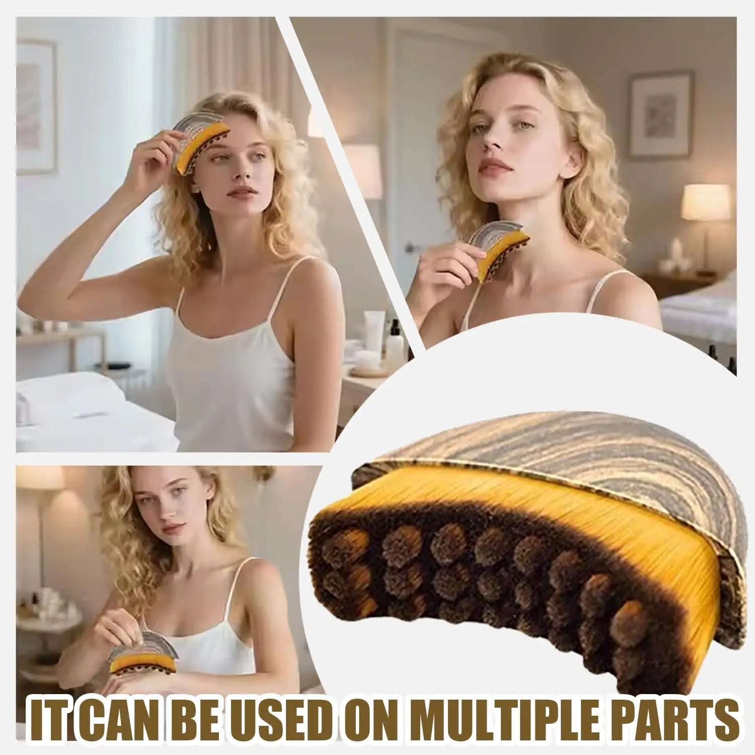 Portable Lymphatic Contour Face Brush Multi-function Chin Reduce Puffiness Lymphatic Drainage Face Brush Facial Sculpting Tool