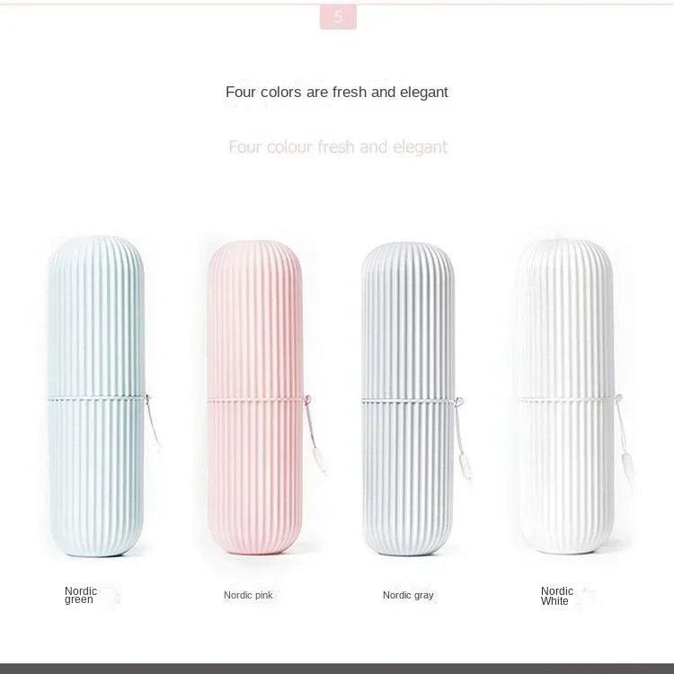Travel Portable Toothbrush Cup Bathroom Toothpaste Holder Storage Case Box Organizer Travel Toiletries Household Storage Cup