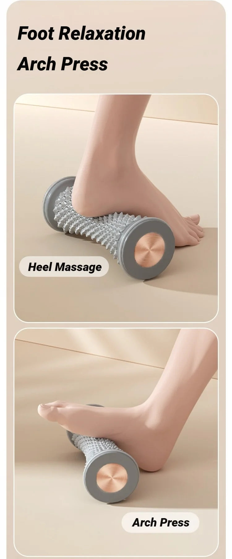 Foot Massager Massage Roller Yoga Massage Ball Plantar Fascia Roller Muscle Relaxation Care Plastic Manual Foot Massager Rollers