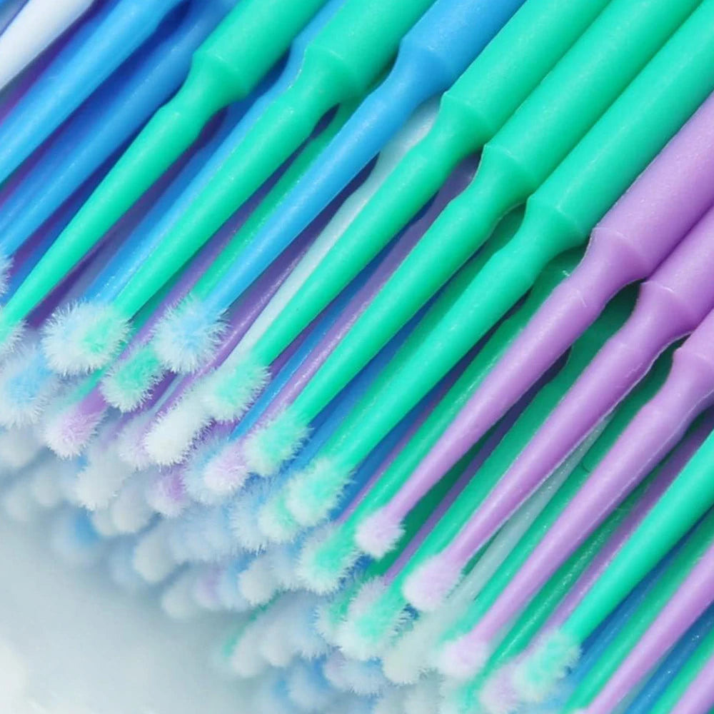 100pcs/box Disposable MicroBrush Eyelash Cleaning Brush Lash Extension Individua Tool For Eyelashes Removing Swab Accessories