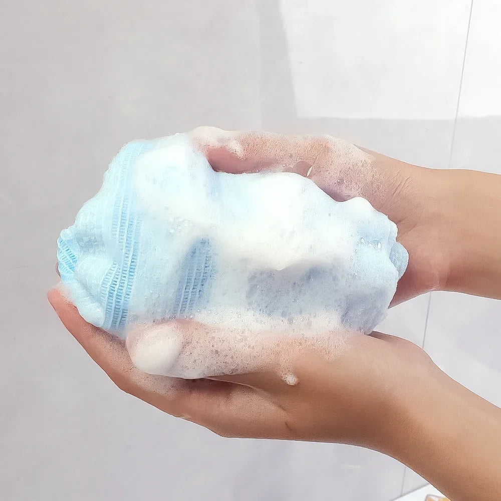 Double Effect Nylon Bath Towel Japanese Rubbing Washcloth for Back Exfoliating Scrub Shower Towels  Body Bathroom Accessories