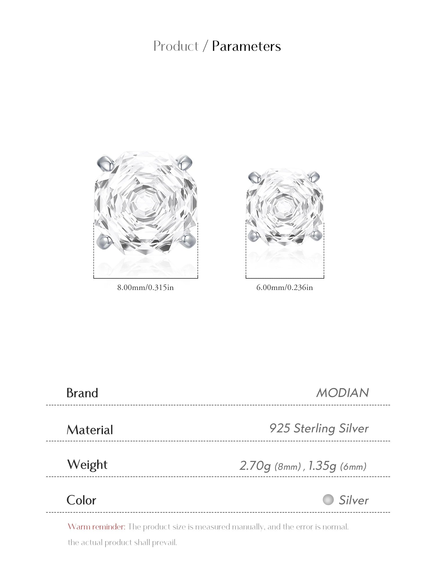 MODIAN 925 Sterling Silver Polygon Multi-Color Rose Cut Cubic Zirconia Luxury Stud Earrings For Women Party Fine Jewelry