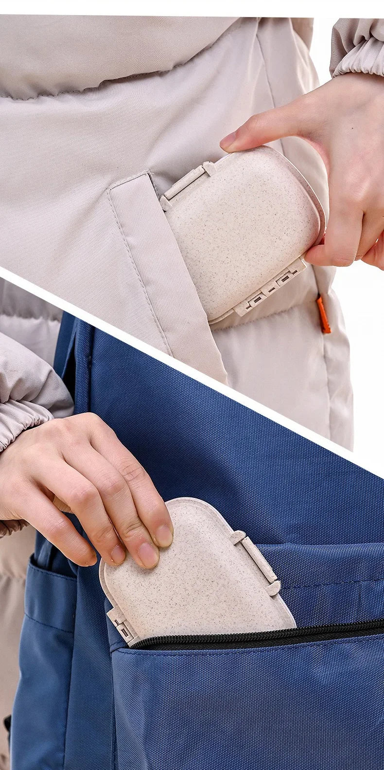 8 Grids  Pill Box With Seal Ring For Organizer Small Wheat Tablets Container Box For Tablets Straw Container For MedicinesTravel