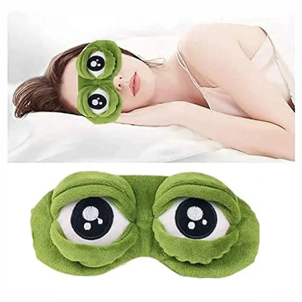 New 3D Frog Sleep Mask Natural Sleeping Eyeshade Cover Shade Eye Patch Women Men Soft Portable Blindfold Travel Eyepatch