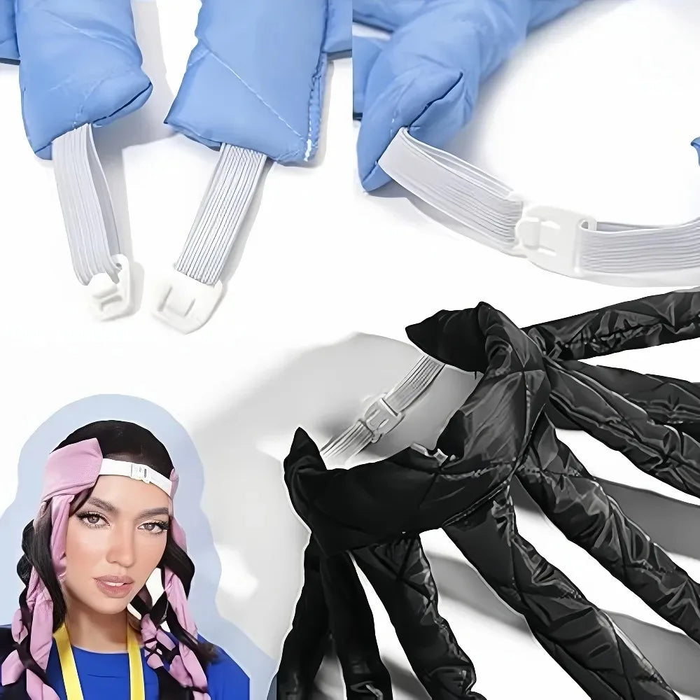 Octopus Curler Headband Nightcap Suitable for Long Hair Satin Non Thermal Curling Iron Adjustable Strap Styling Tools