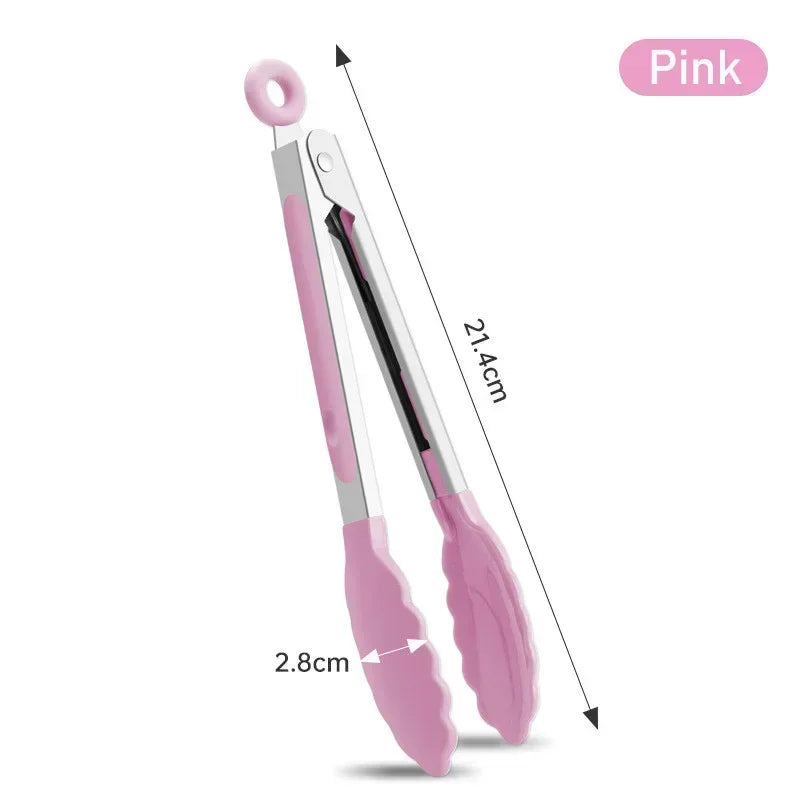 Food Tongs Creative Non-slip BBQ Grilling Tongs Salad Bread Cooking Clip Clamp Serving Utensils Tongs Kitchen Accessories