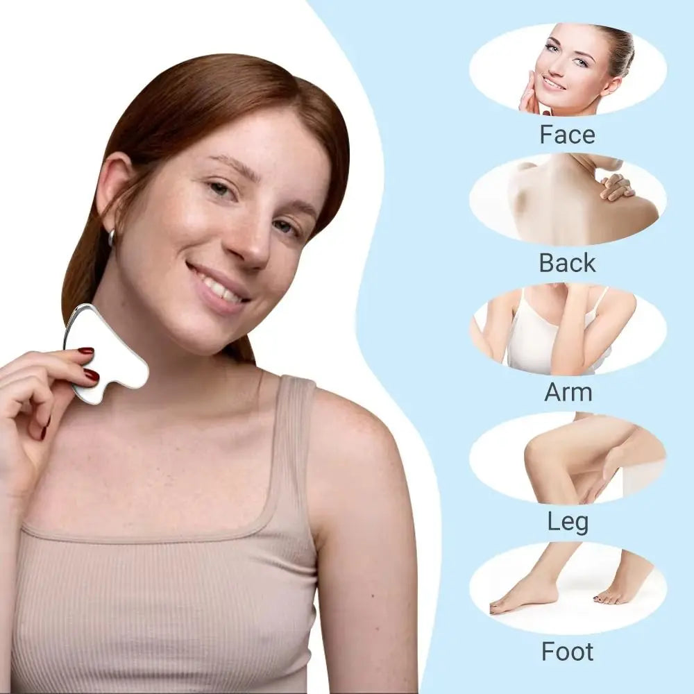 Gua Sha Scraper Heart Shape Universal Face Massager Guasha Massage Tool for Facial Beauty Eye Massage