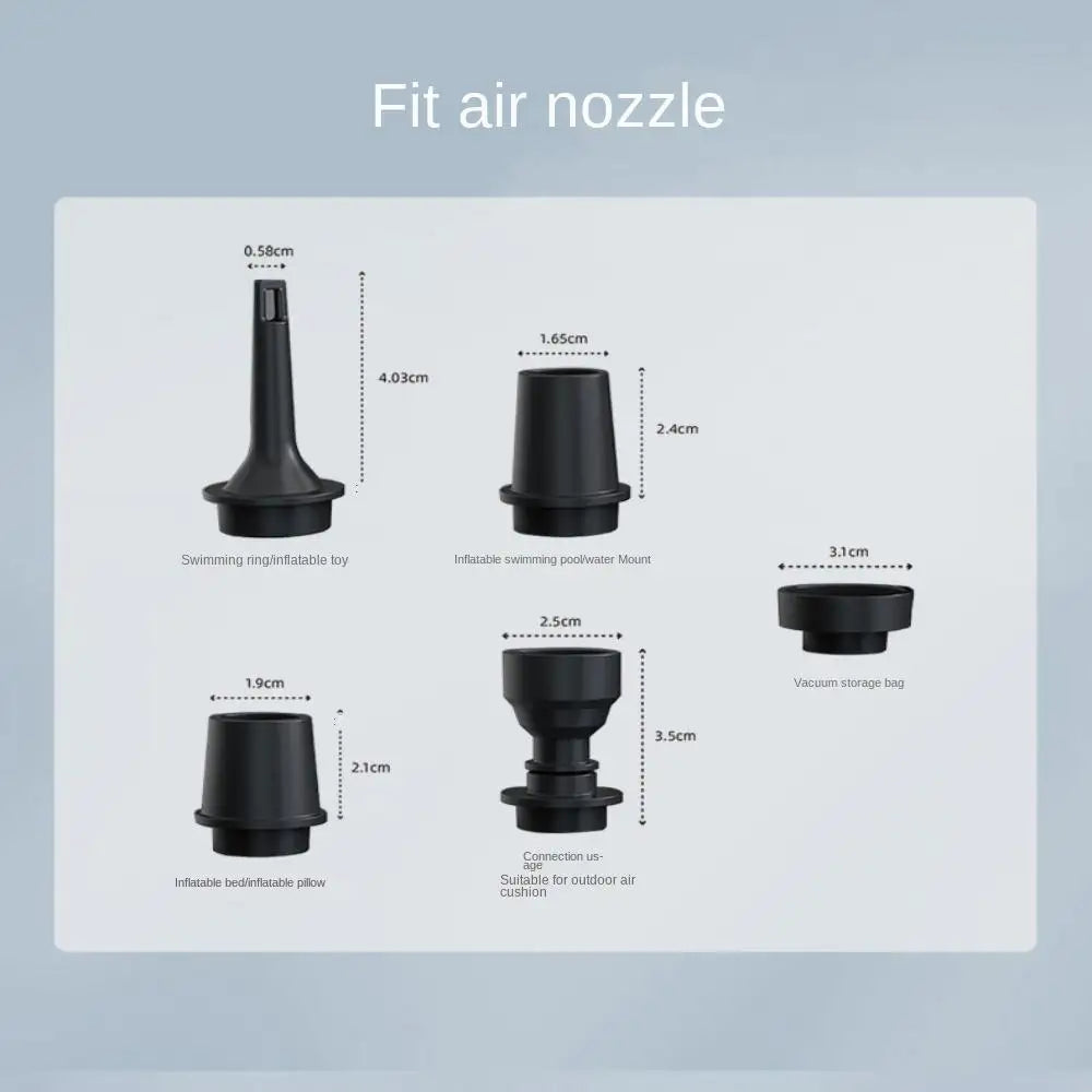 3 in 1 Electric Air Pump Wireless Multiple Function Deflator Pumps Portable Long-lasting Life Wireless Inflation Pump Backpack