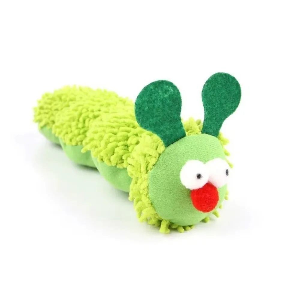 Pet plush toys cat self entertainment toys durable and bite resistant caterpillar plush toys suitable for cats to play at home