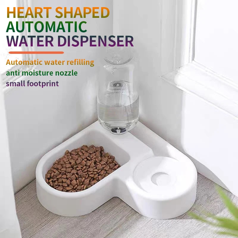 Automatic Drinking Water Pet Bowl with Love - Moisture-Proof Cat Bowl and Dog Basin Dual-Purpose - Multi-Functional Drinking