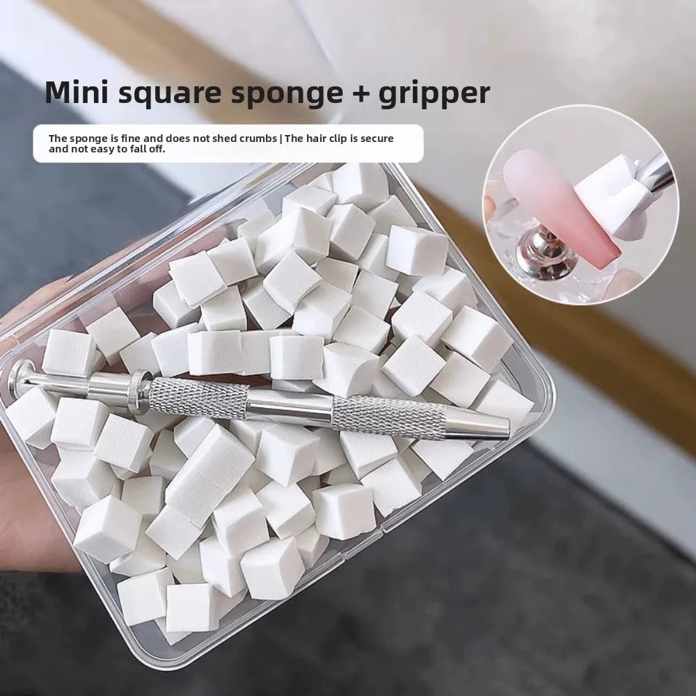 Sponge Gradient Nail Art Stamper Tools Gel Polish Gradient Sponge Brush Glitter Powder Dotting Pen For Manicure Tools
