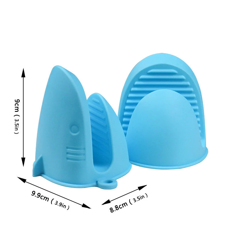 Shark Shaped Silicone Insulated Glove Anti Slip Thickened High temperature resistance Kitchen Anti Scalding Device Oven Mitt