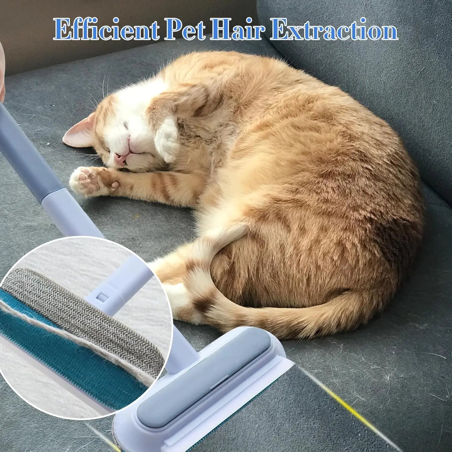 Pet Hair Removal Set Tool Reusable Static Removal Gloves Double-Sided Grooming Gloves Remove Dog Cat Hair Furniture, Carpet