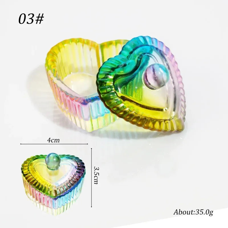 Acrylic Powder Liquid Crystal Glass Cup Aurora Colorful Cup Nail Brush Washing Mug Nail Art Tools Liquid Powders for Mixing Bowl