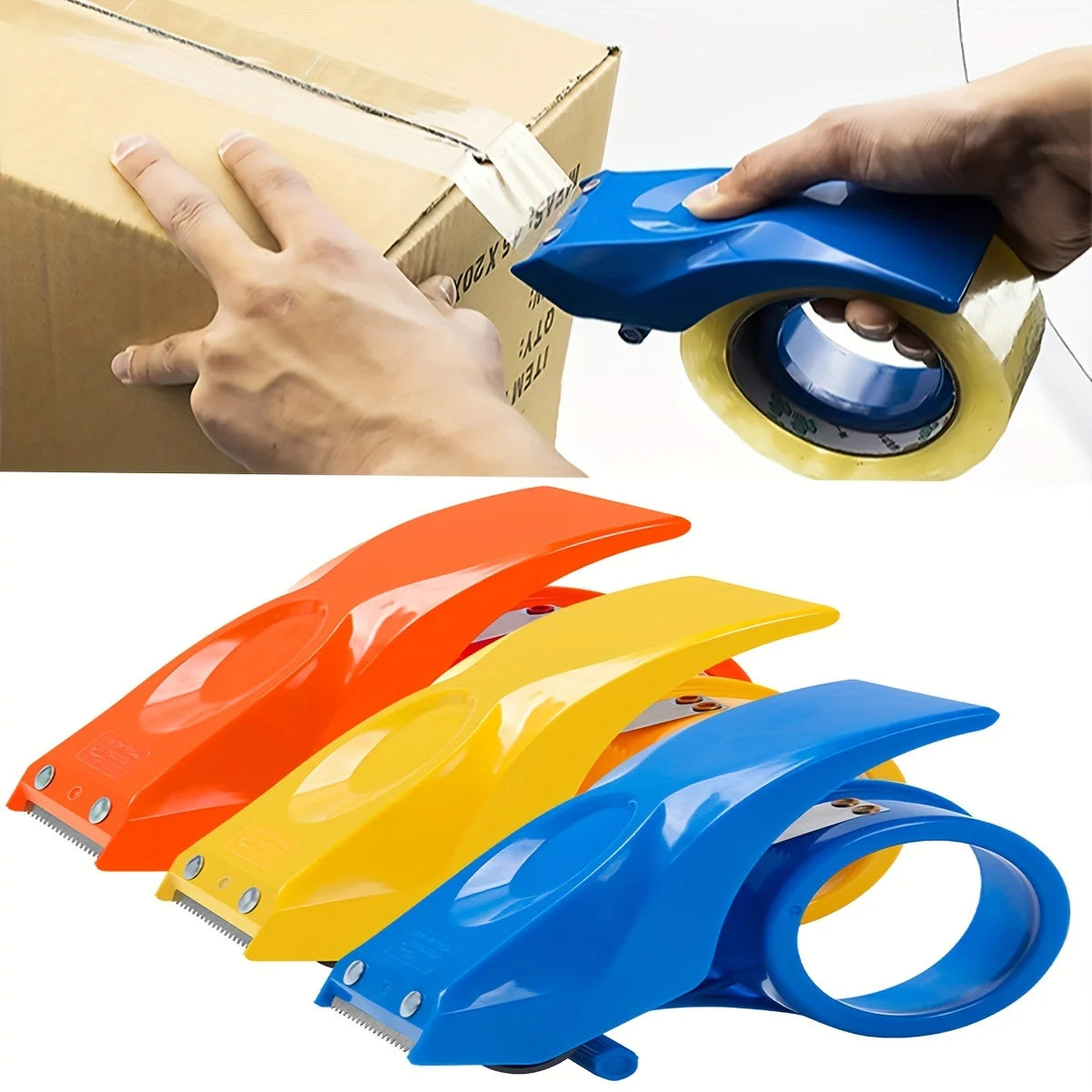 Tape Dispenser Plastic Sealing Packer Packaging Parcel 10° Sloped Roller Tape Cutter Sealing Tape Holder Manual Packing Machine
