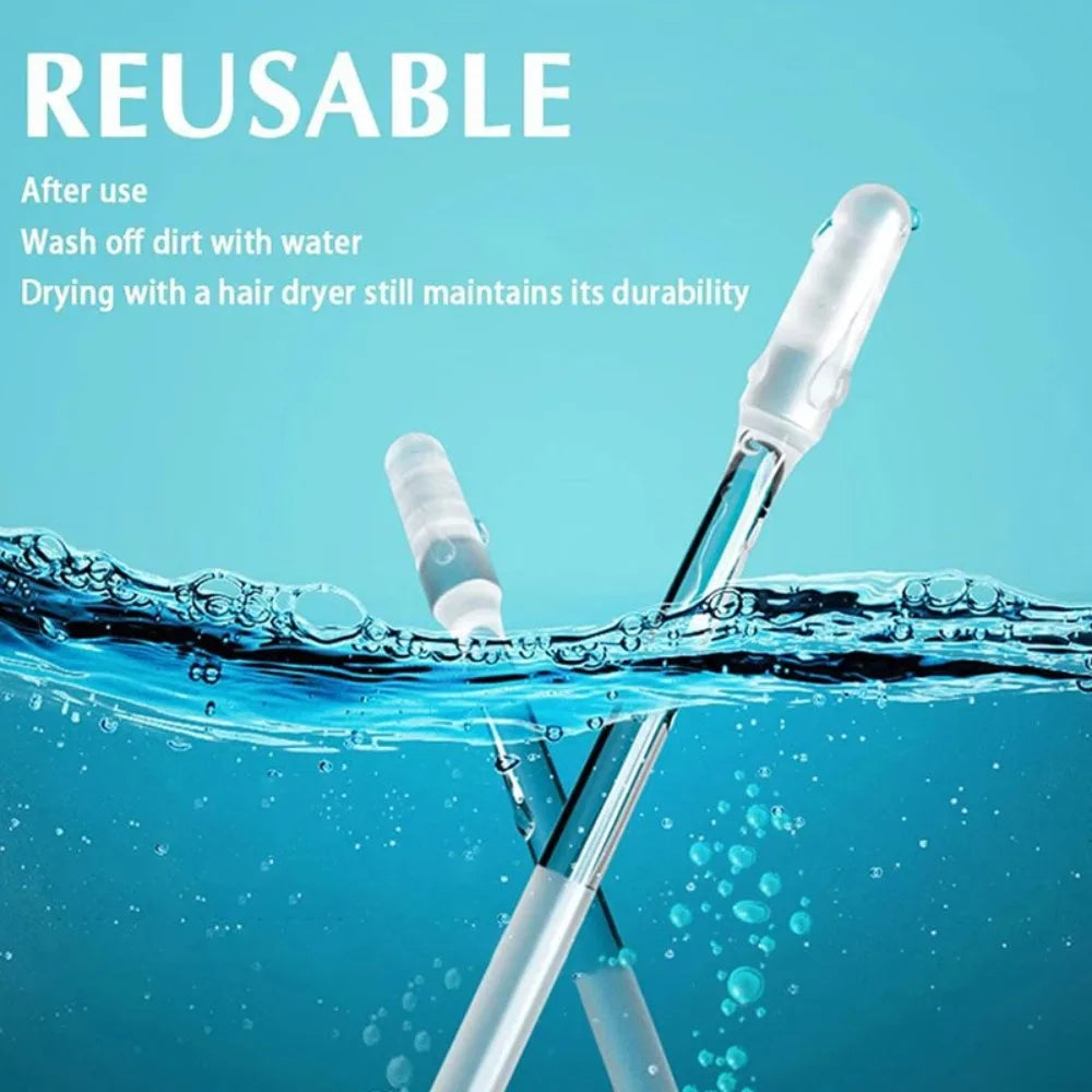 24Pcs Disposable Silicone Ear Wax Remover Safe Sticky Ear Pick for Kids Adults Reusable Ear Cleaner Adhesive Earpick Swabs Tools