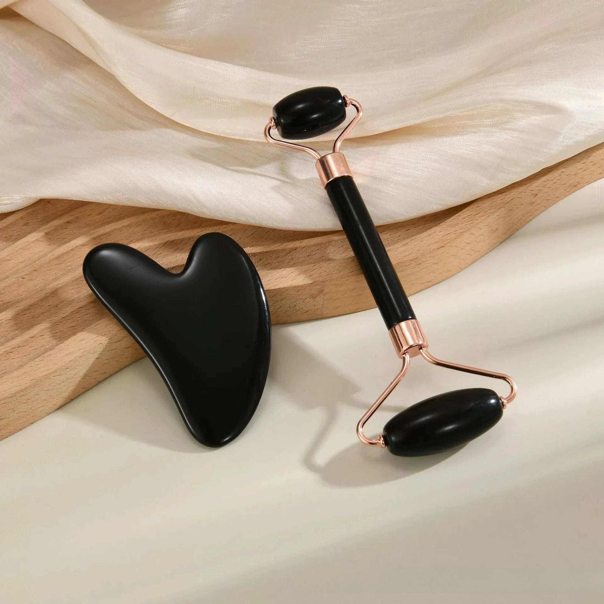 Resin Face Roller Guasha Board Set Facial Massager Beauty Scraping Massage Roller Face Lifting Neck Body Skin Care Tools