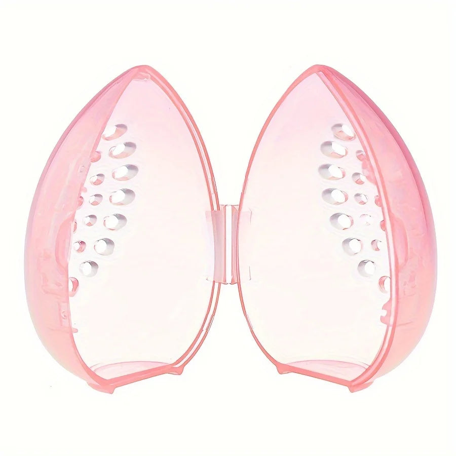 Makeup Sponge Storage Case Makeup Sponge Puff Holder Stand Empty Cosmetic Egg Shaped Rack Transparent Puffs Drying Box