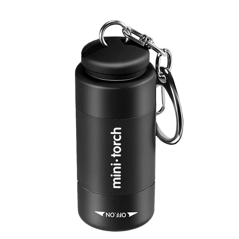 Mini Flashlight USB Rechargeable LED Multifunctional Strong light Pocket Keychain  Flashlight Waterproof Outdoor Hiking Camping