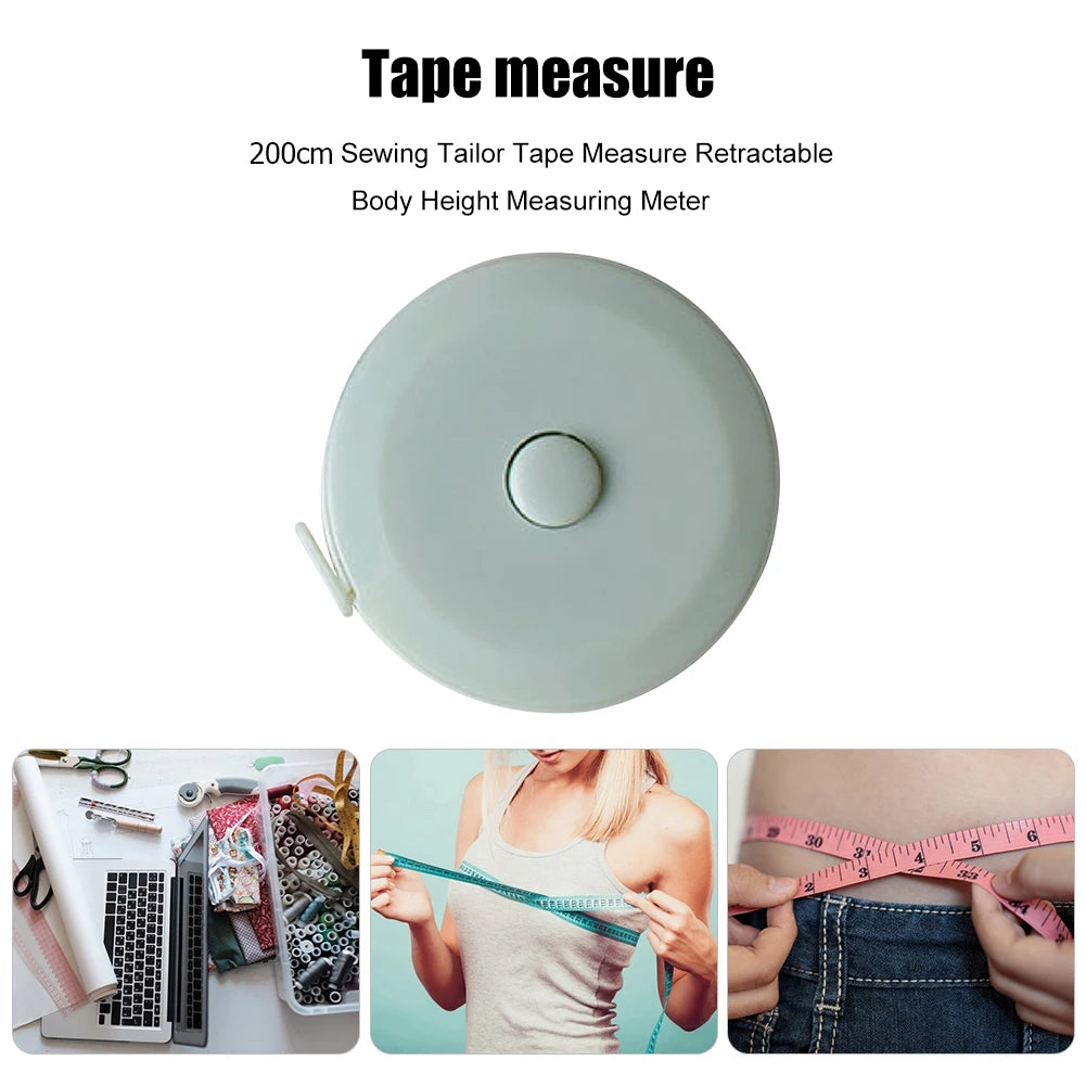 1.5/2Meters Mini Sewing Measure Tape Retractable Measuring Tape Fabric and Cloth Measure Tape for Sewing DIY Craft Cloth Tools