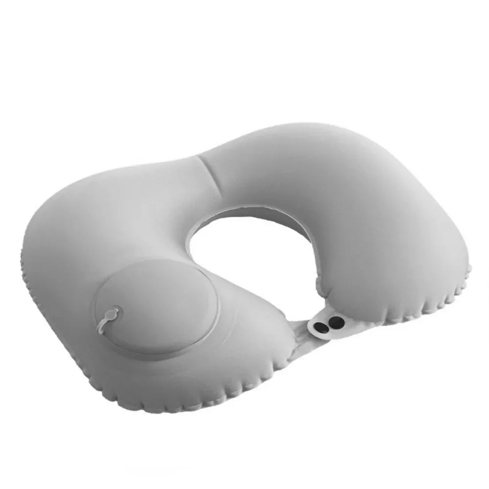 U-Shape Inflatable Neck Pillow Automatic Inflatable Super Light Cervical Pillow Head Rest Press to inflate Travel Pillows