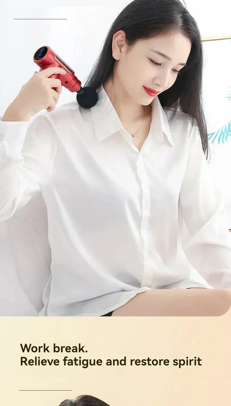 New Portable Fascia Massage Gun Deep Tissue Mini Muscle Massage Gun Lightweight Adjustable Speed Whole Body Massage Equipment