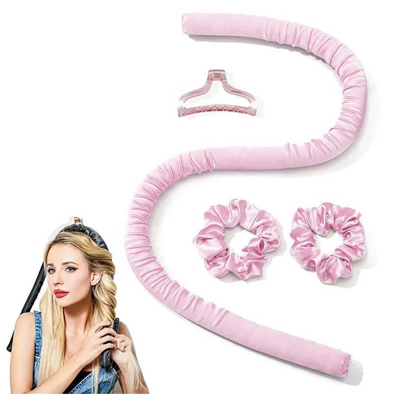 Heatless Curling Rod Headband Silk Curls Ribbon Hair Rollers Sleeping Soft Headband Lazy Hair Curlers Hair Styling Tools