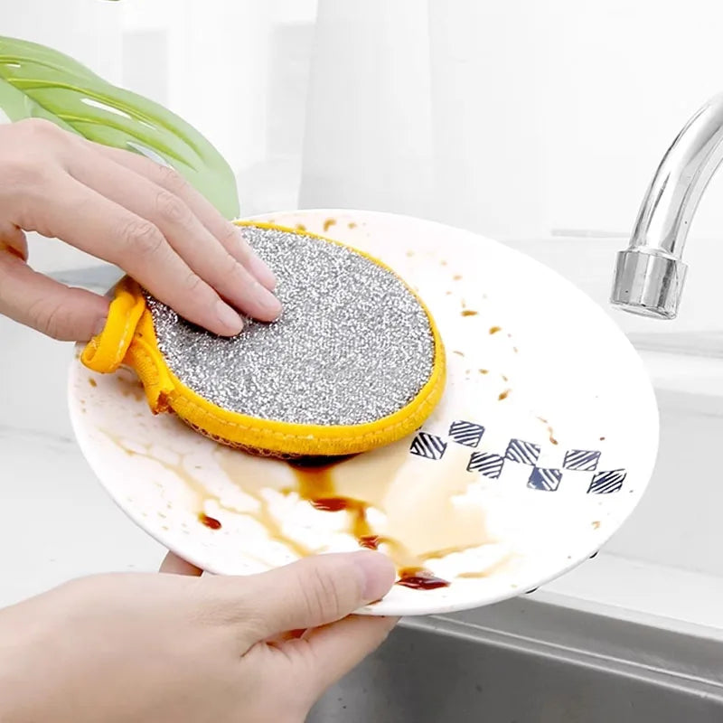 Double Side Dish Wash Sponges Dishwashing Sponge Dish Washing Brush Pan Pot Household Cleaning Cloths Reusable Kitchen Tools