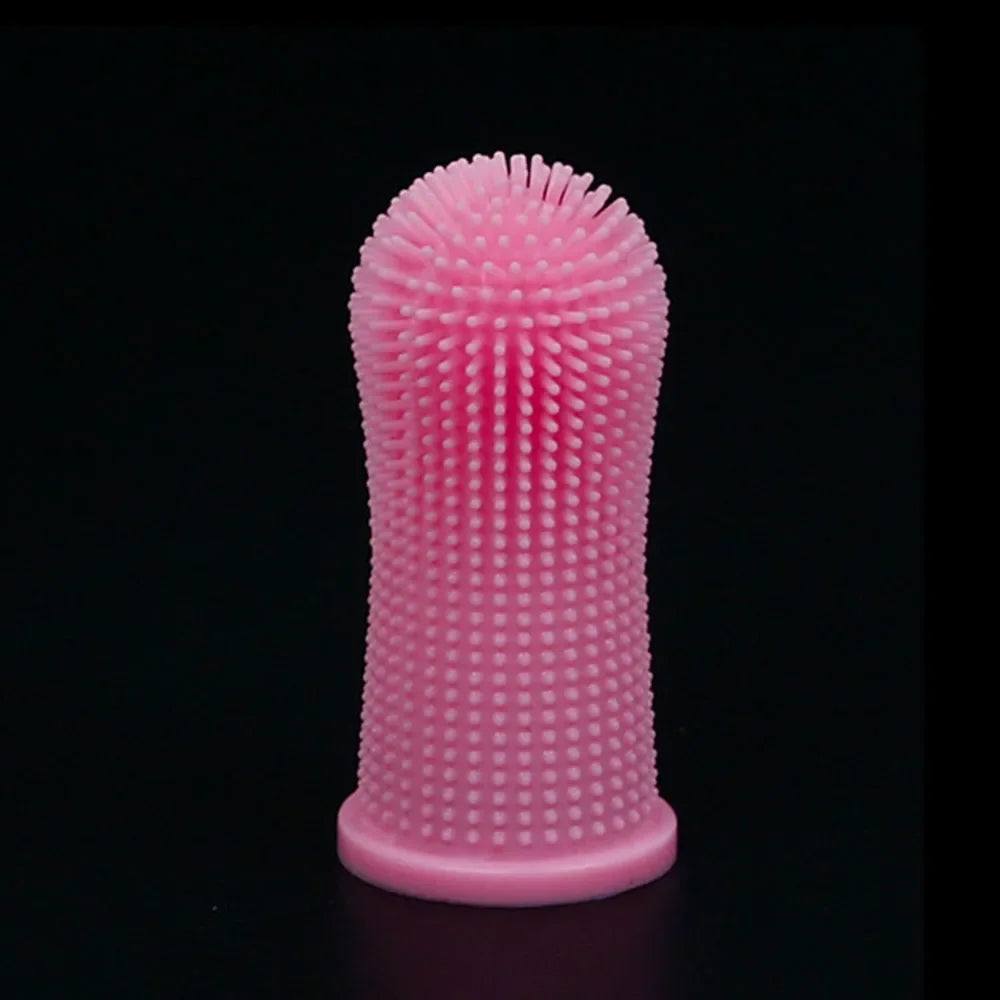 Cat Dog Super Soft Pet Finger Toothbrush Teeth Cleaning Bad Breath Care Nontoxic Silicone Toothbrush Tool Dog Cleaning Supplies