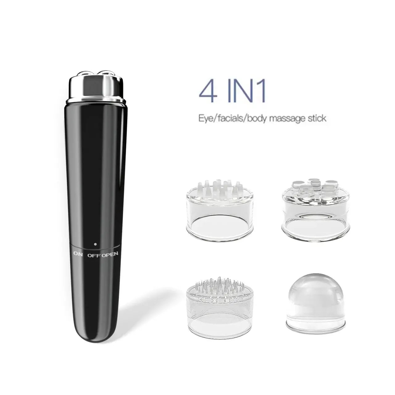 4 in 1 Electric Eye Massager Micro Vibration Facial Beauty Instrument for Relax Eye Dark Circles Eye Bags Puffiness Eye Massage