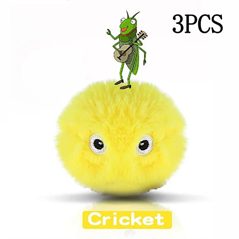 Interactive Ball Smart Cat Toys Plush Electric Catnip Training Toy Kitten Touch Sounding Pet Product Squeak Toy Ball