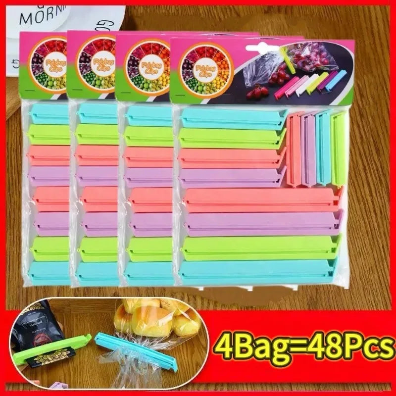 Portable Kitchen Storage Food Snack Seal Sealing Bag Clips Sealer Clamp Plastic Tool Kitchen Accessories Food Bag Clips