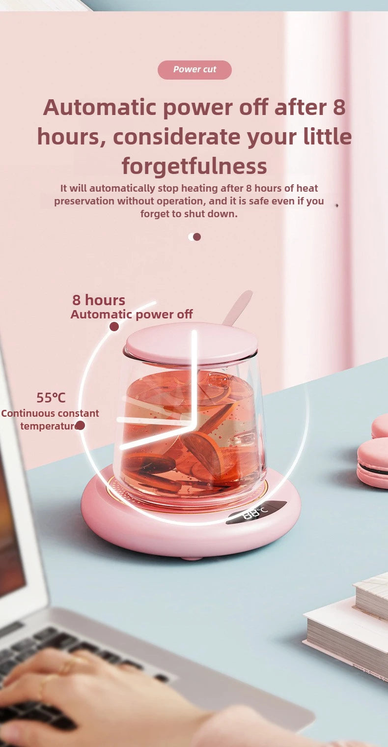 USB Cup Warmer Coffee Mug Heating Coaster 3 Temperature Setting Thermostatic Hot Plate Milk Tea Water Heating Pad Cup Heater