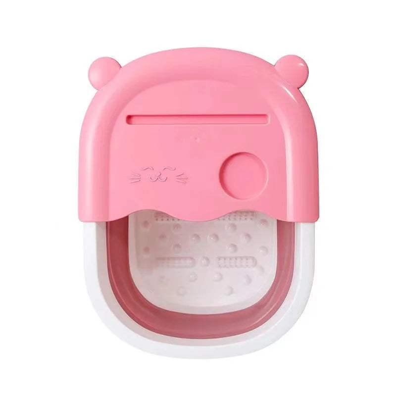 Foldable Foot Bath Tub with Built-in Massager - Large Relaxation Pool for Soaking, No Electricity Needed, For Home Bathroom