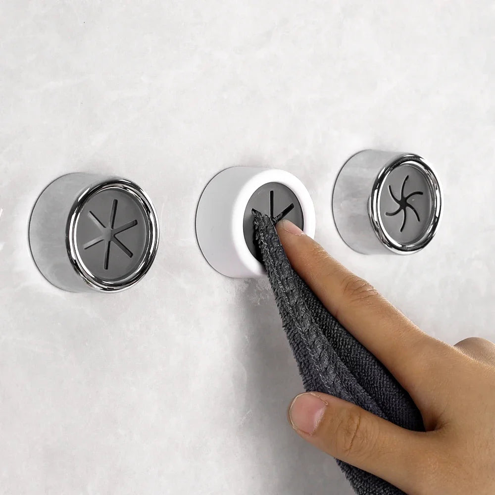 Self Adhesive Towel Plug Holder Silicone Hooks Wall Mounted Bathroom Towel Kitchen Racks Dishcloth Hanger Clip Organizer Sucker