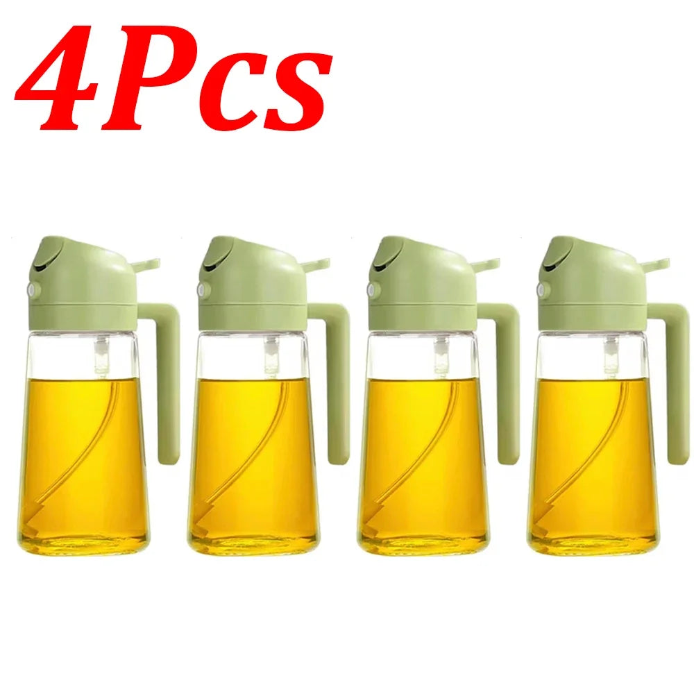 1-4Pcs 2in1 500ml Plastic Spray Oil Sprayer Cooking Oil Sprayer BBQ Picnic Kitchen Tools BBQ Cooking Oil Dispenser