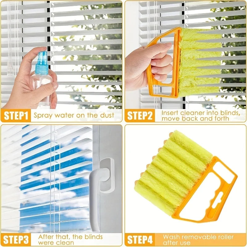Microfibre Venetian Blind Blade Cleaner Window Conditioner Duster Clean Brush
