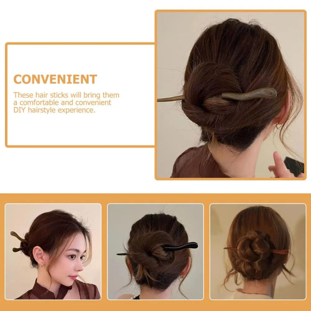 Hair Sticks Chopsticks Chinese Tortoise Shell Hairpin Hairs Clip Styling Pin Accessories for Women Hair Barrettes  Accessories