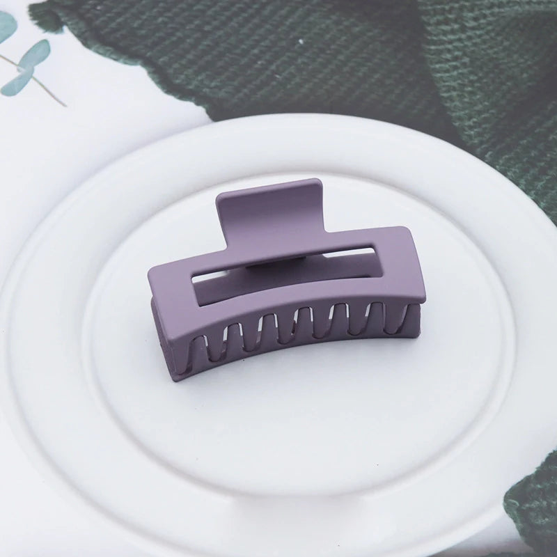 Women's Plastic Quadrate Hair Claws Hair Clips 8.5cm/3.35in Large Size Solid Barrette Crab Hair Clips Fashion Hair Accessories