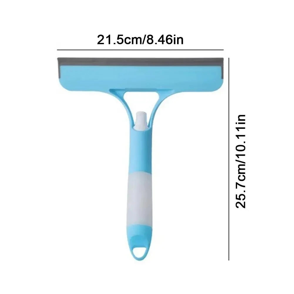 Household Multifunctional Glass Wiper With Watering Can Glass Cleaning Tool 3-In-1 Mirrors Glass Scraper Motorcar Window Scraper