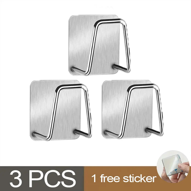 Kitchen Sponge Holder Sink Sponge Rack Stainless Steel Sponges Stand Drainer Sponges Sink Shelf for Knife Towel Holder Wall Hook