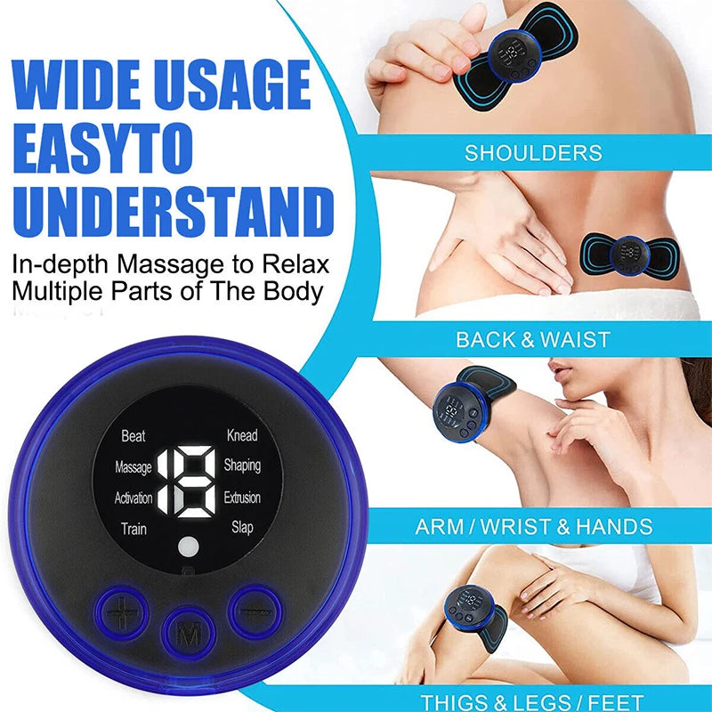 Electric TENS Pulse Neck Massager EMS Cervical Massage for Neck Back Body Electric Muscle Stimulator Electrostimulator 19 Gears