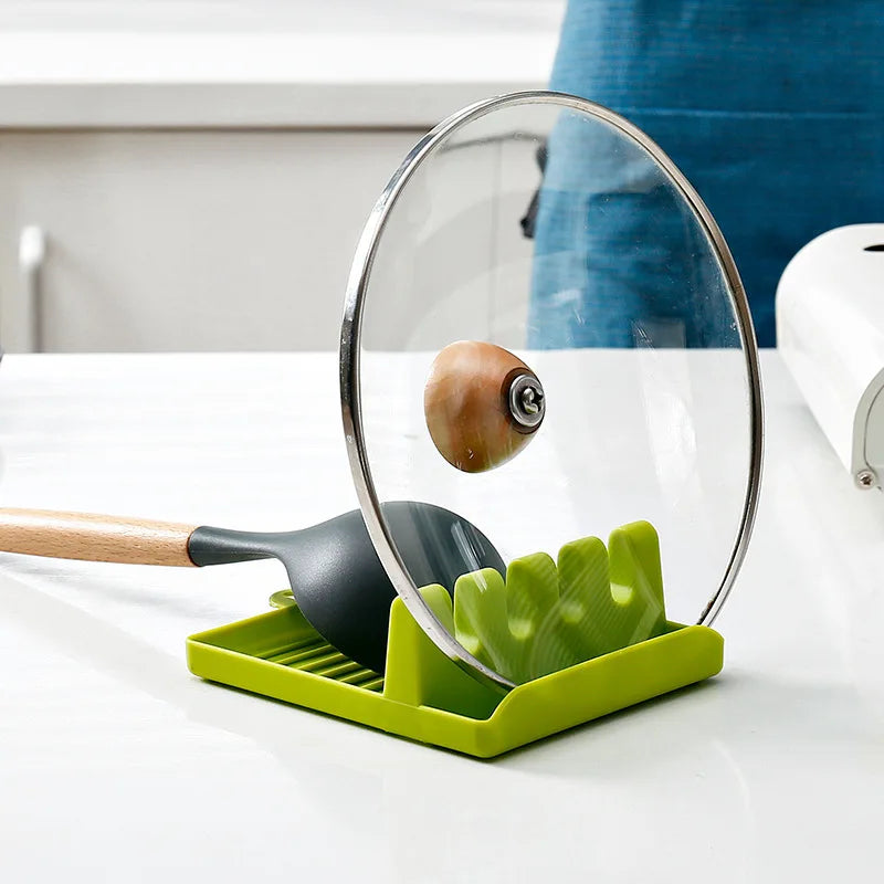 Kitchen Spoon Holders Fork Spatula Rack Shelf Organizer Plastic Chopsticks Holder Non-slip Spoons Pad