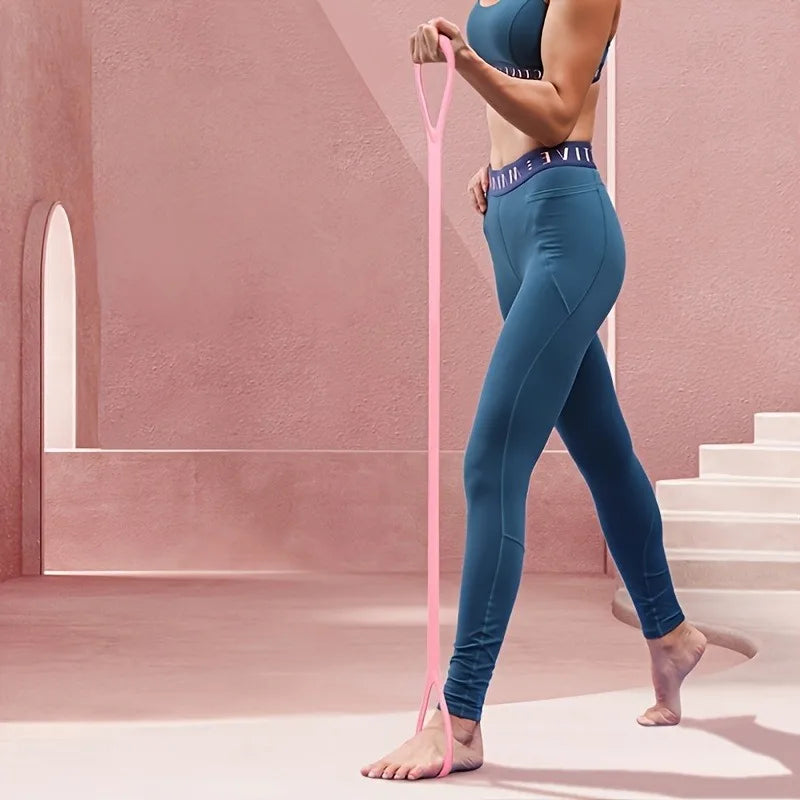 8-Shaped Stretcher For Home Fitness, Back Shaping, elastic Band With Open Shoulder and Back Stretching Band for Shoulder Exercise