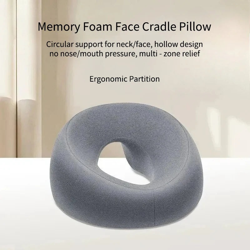 Face Down Pillow Desk Nap Pillow Prone Resting Comfort Memory Foam Ergonomics Home Massage Headrest for Beauty Salon