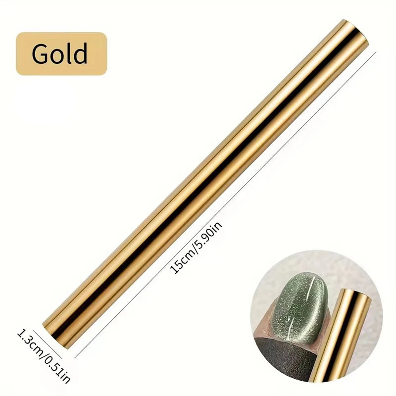 3 Colors Super Long Double Head Nail Magnet Tool Pens Magnetic Cat Eye Gel Polish Nail Art Kit for DIY Salon Studio Or Home Use