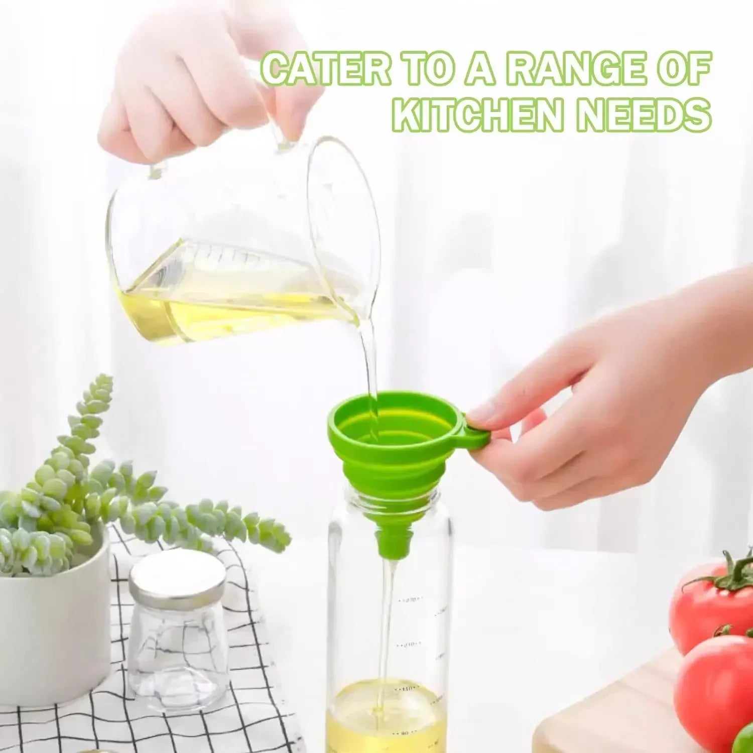 Foldable Silicone Funnel Collapsible Universal Funnels Beer Oil Liquid Hopper Kitchen Cooking Accessories Engine Tools Trechter