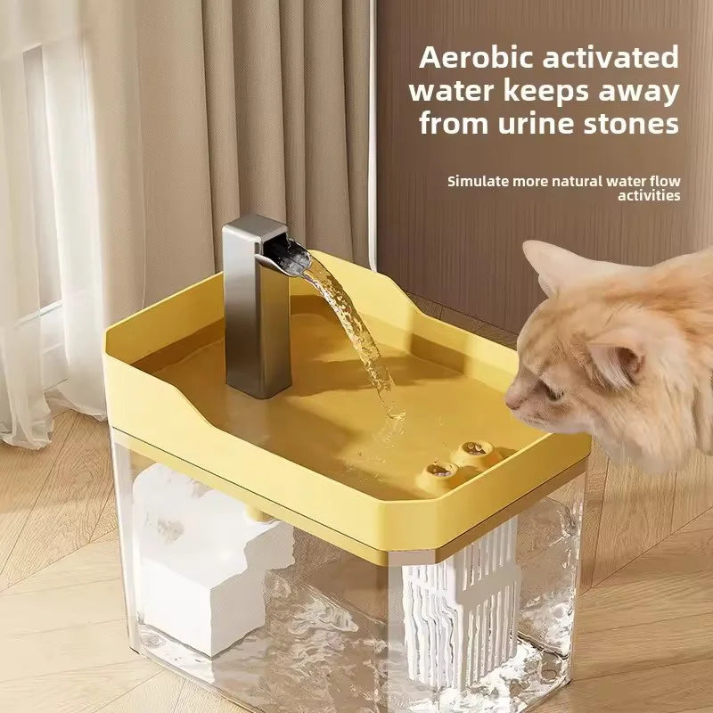 Cat Water Fountain Cat automatic water dispenser filters circulating flowing water intelligent pet automatic water dispenser