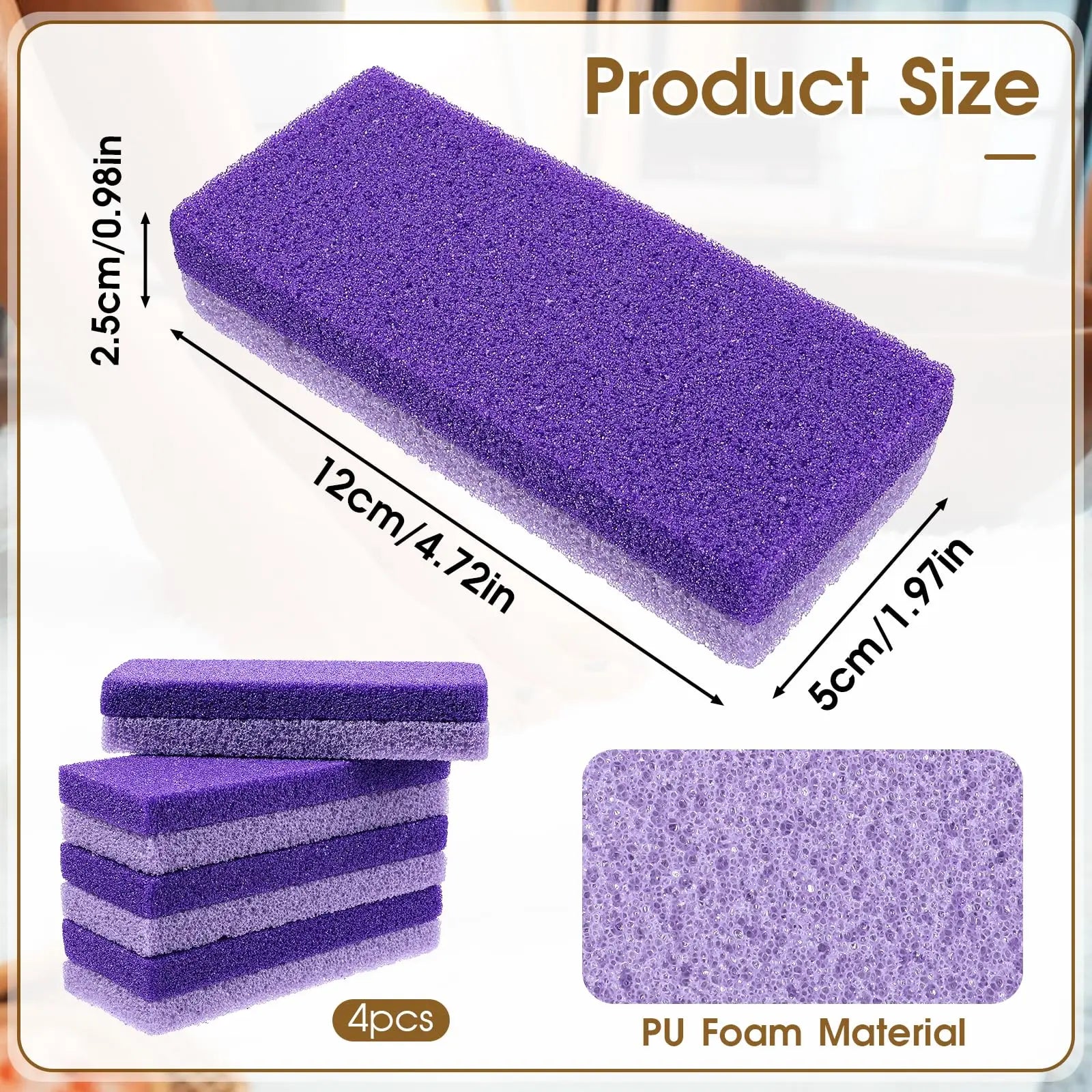 2-in-1 Pumice Stone And Foot Scrubber Callus Remover for Hard Skin Dead Skin Remover for Feet Heels Hands And Body