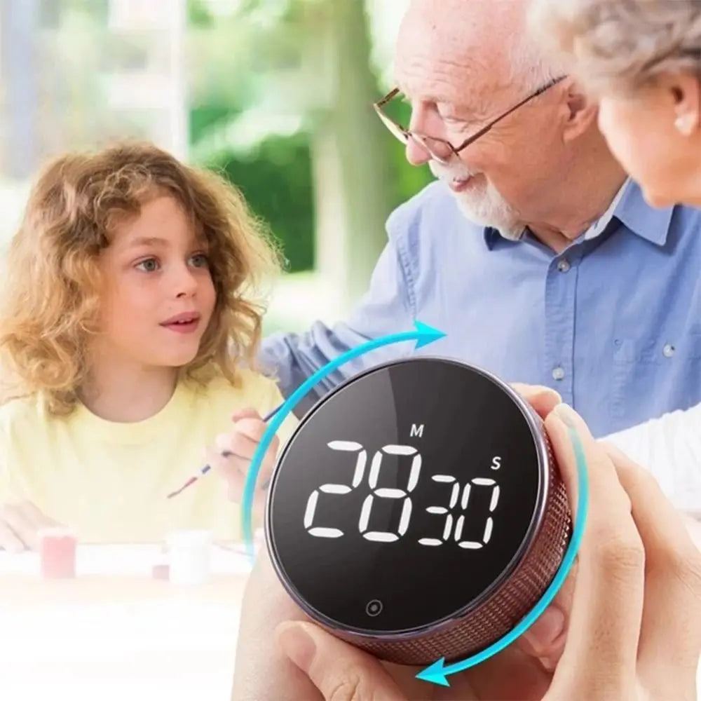 Large LED Display Magnetic Kitchen Timer Manual Operation Countdown Function Digital Timer Magnetic Base Countup Function